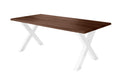 #holznussbaum-optik #180x90 #x-gestellweiß