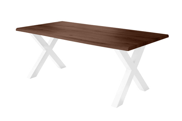 #holznussbaum-optik #180x90 #x-gestellweiß