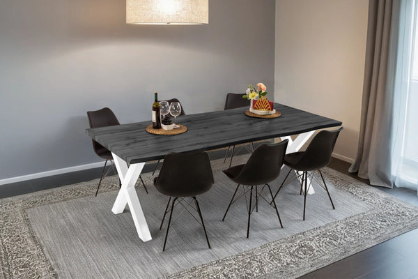 #holzgraufarben-optik #240x100 #x-gestellweiß