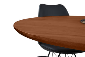 #akazienussbaumfarben #120x120 #säulen-gestellrundsilber