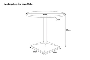 #80x80 #akazienaturfarben #säulen-gestelleckigsilber
