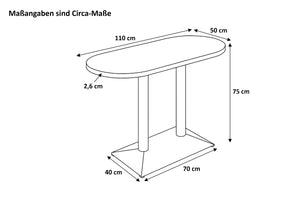 #110x50 #säulen-gestellsilber