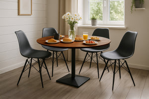 #akazienussbaumfarben #110x110 #säulen-gestelleckigschwarz