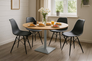 #akazienaturfarben #120x120 #säulen-gestelleckigsilber