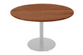#akazienussbaumfarben #120x120 #säulen-gestellrundsilber