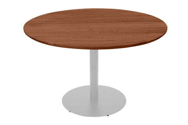 #akazienussbaumfarben #120x120 #säulen-gestellrundsilber