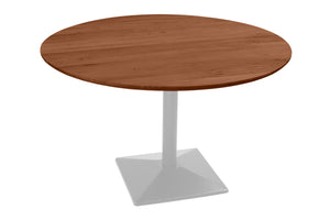 #akazienussbaumfarben #110x110 #säulen-gestelleckigsilber