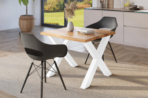 #holzwildeiche-optik #80x80 #x-gestellweiß