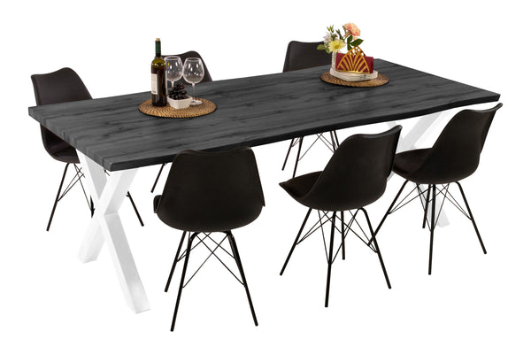 #holzgraufarben-optik #240x100 #x-gestellweiß