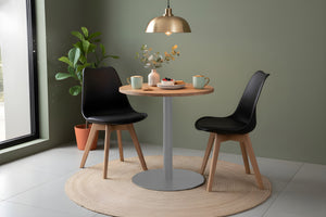 #70x70 #akazienaturfarben #säulen-gestellrundsilber