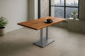 #akazienussbaumfarben #100x60 #säulen-gestellsilber