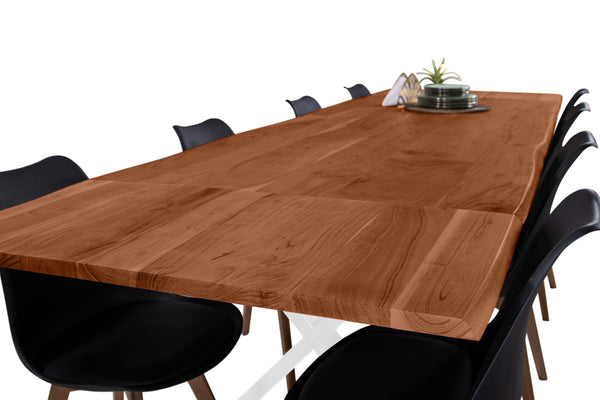 #nussbaumfarben #220(320)x100 #x-gestellweiß