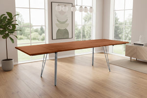 #nussbaumfarben #180(280)x90 #vierfuß-gestellsilber