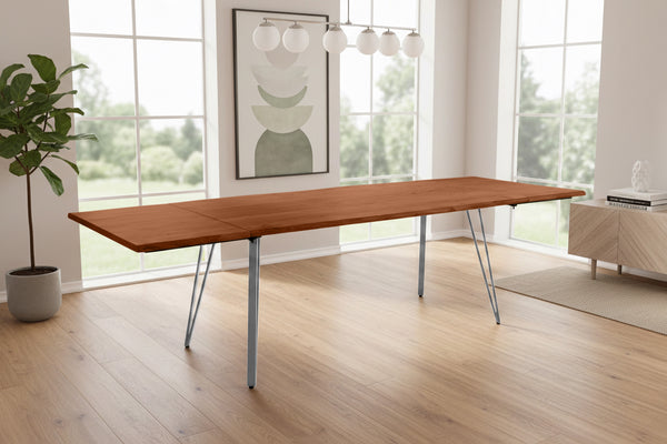#nussbaumfarben #180(280)x90 #vierfuß-gestellsilber