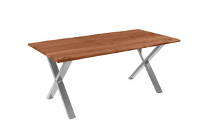 #nussbaumfarben #180(280)x90 #x-gestellsilber