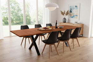 #nussbaumfarben #180(280)x90 #x-gestellschwarz