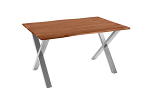#nussbaumfarben #120(200)x90 #x-gestellsilber