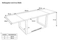 #nussbaumfarben #120(200)x90 #u-gestellsilber