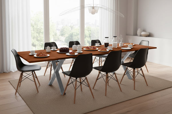 #nussbaumfarben #220(320)x100 #x-gestellsilber