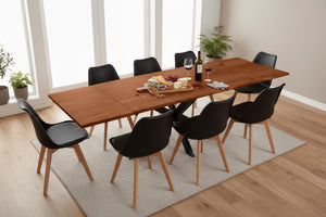 #nussbaumfarben #180(280)x90 #spider-gestellschwarz