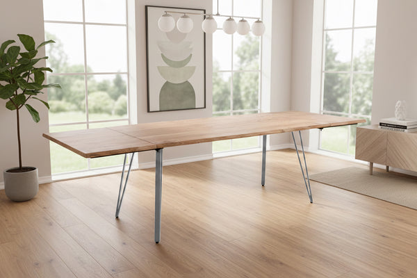 #naturfarben #180(280)x90 #vierfuß-gestellsilber
