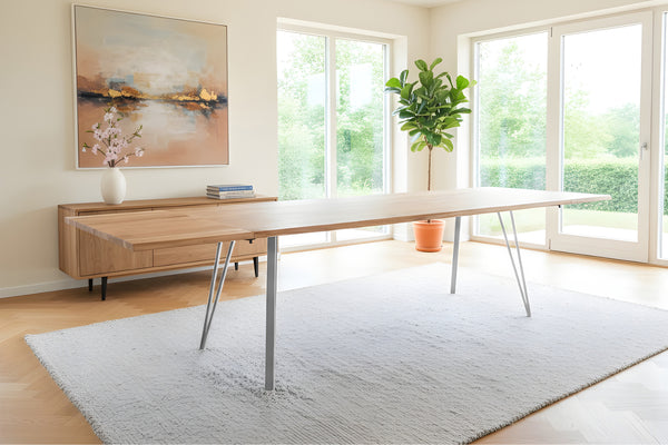 #naturfarben #200(300)x100 #vierfuß-gestellsilber