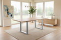 #naturfarben #160(260)x90 #u-gestellsilber