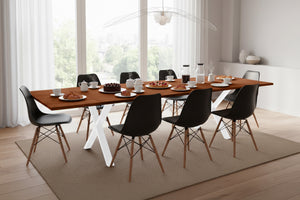 #nussbaumfarben #200(300)x100 #x-gestellweiß