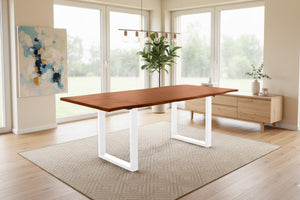 #nussbaumfarben #140(220)x90 #u-gestellweiß