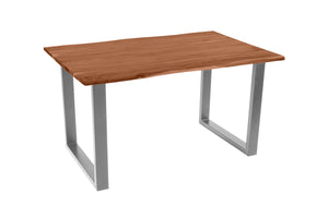 #nussbaumfarben #140(220)x90 #u-gestellsilber