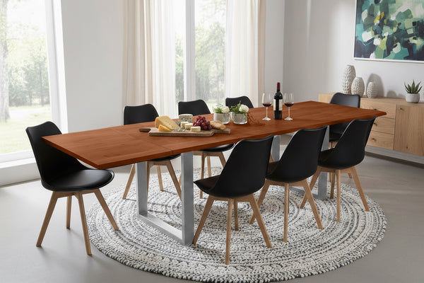 #nussbaumfarben #180(280)x90 #u-gestellsilber