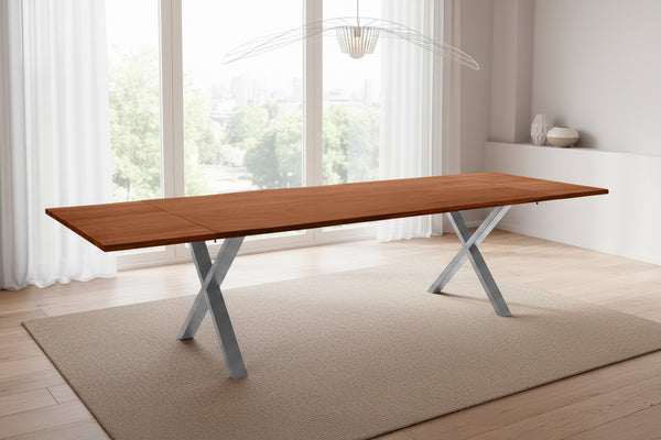 #nussbaumfarben #200(300)x100 #x-gestellsilber