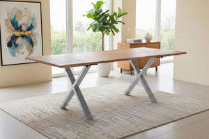 #naturfarben #120(200)x90 #x-gestellsilber