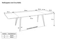 #naturfarben #120(200)x90 #vierfuß-gestellsilber