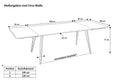 #nussbaumfarben #200(300)x100 #vierfuß-gestellschwarz