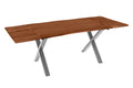 #nussbaumfarben #120(200)x90 #x-gestellsilber