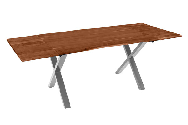 #nussbaumfarben #120(200)x90 #x-gestellsilber
