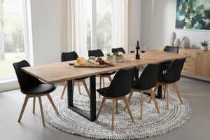 #naturfarben #180(280)x90 #u-gestellschwarz