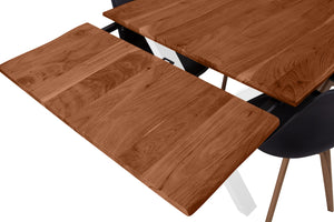 #nussbaumfarben #120(200)x90 #x-gestellweiß