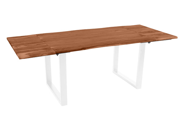 #nussbaumfarben #120(200)x90 #u-gestellweiß