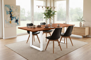 #nussbaumfarben #160(260)x90 #u-gestellweiß