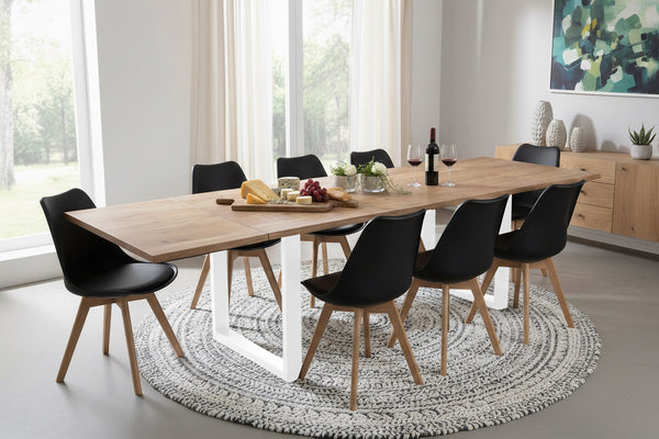 #naturfarben #180(280)x90 #u-gestellweiß