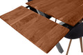 #nussbaumfarben #140(220)x90 #x-gestellsilber