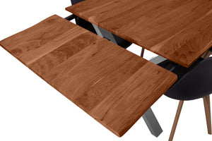 #nussbaumfarben #140(220)x90 #x-gestellsilber