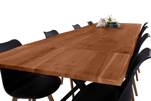 #nussbaumfarben #220(320)x100 #x-gestellschwarz