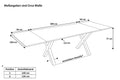 #nussbaumfarben #200(300)x100 #x-gestellweiß