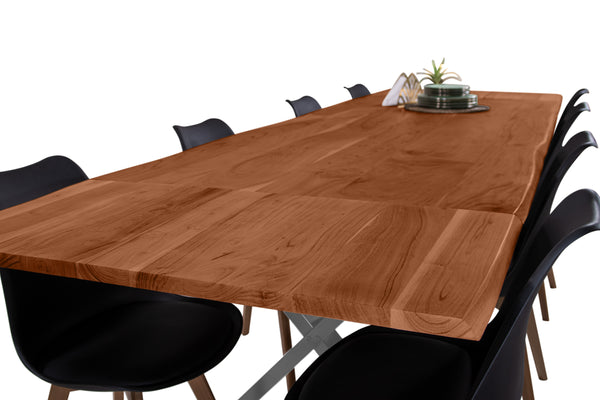 #nussbaumfarben #220(320)x100 #x-gestellsilber