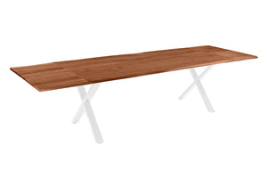 #nussbaumfarben #200(300)x100 #x-gestellweiß