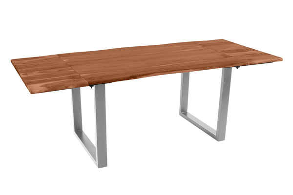 #nussbaumfarben #140(220)x90 #u-gestellsilber