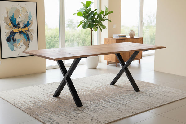 #naturfarben #140(220)x90 #x-gestellschwarz